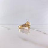 Anillo Sello Octagonal Calavera 8.25gr / T10 1/2 / Circones Blancos Dos Oros Amarillo Blanco 18K $