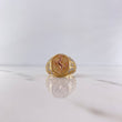 Anillo Caballo 11.25gr / T11 / Circones Blancos Tres Oros 18K &