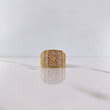 Anillo Caballo 9gr / T9 1/2 / Circones Blancos Tres Oros 18K &