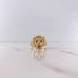 Anillo Leon 8.4gr / T9 1/4 / Circones Fucsia Verdes Oro Amarillo 18K $
