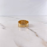 Anillo Ancla 7.9gr / T10 / Circones Blancos Dos Oros Amarillo Blanco 18K &