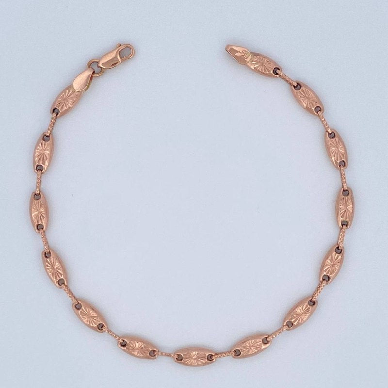 Pulso Eslabon Diamantado 4.9gr / 21.5cm / Oro 18K $