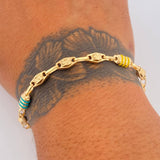 Pulso Rustica Tribal 5.5gr / 21.5cm / Oro 18K $