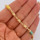 Pulso Rustica Tribal 5.5gr / 21.5cm / Oro 18K $