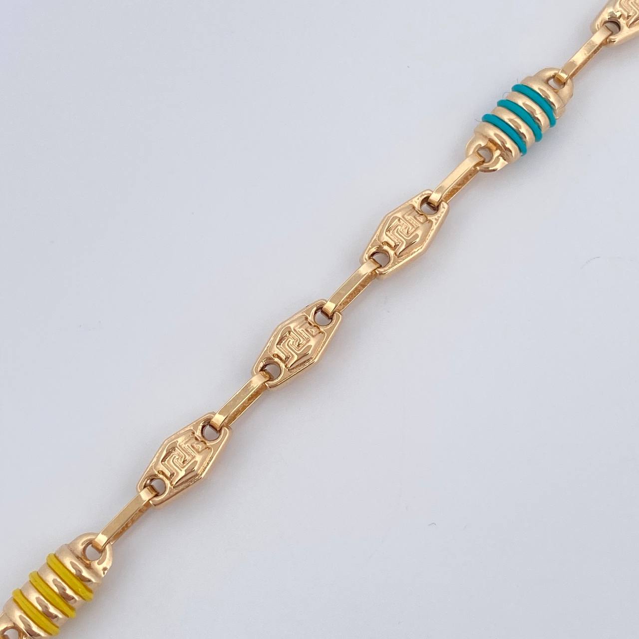 Pulso Rustica Tribal 5.5gr / 21.5cm / Oro 18K $