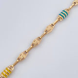 Pulso Rustica Tribal 5.5gr / 21.5cm / Oro 18K $
