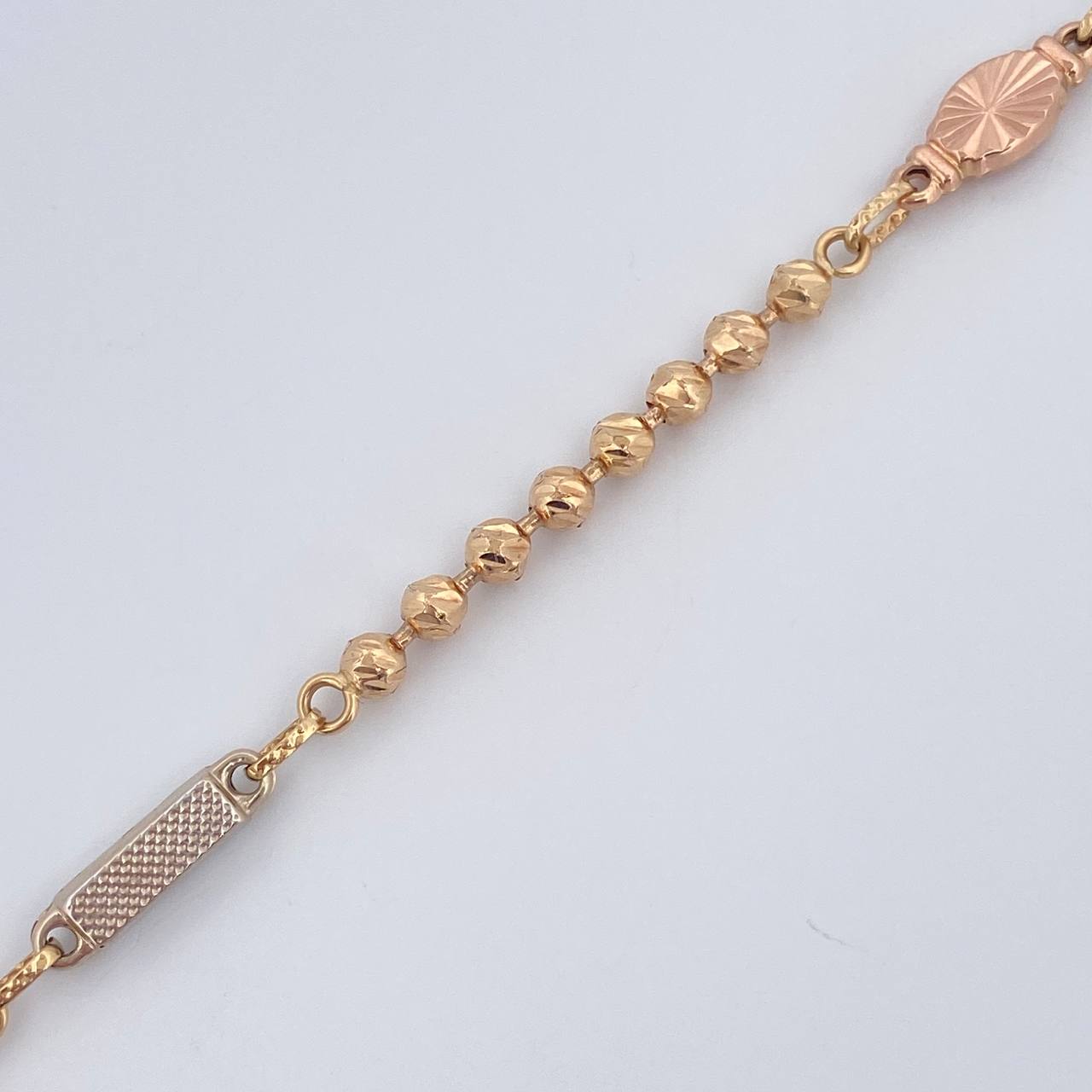 Pulso Eslabon Diamantado 7gr / 21cm / Oro 18K $