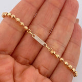 Pulso Eslabon Diamantado 7gr / 21cm / Oro 18K $