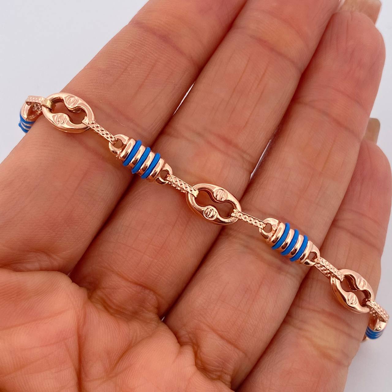 Tobillera Rustica Tornillo 6.8gr / 24.5cm / Oro 18K $