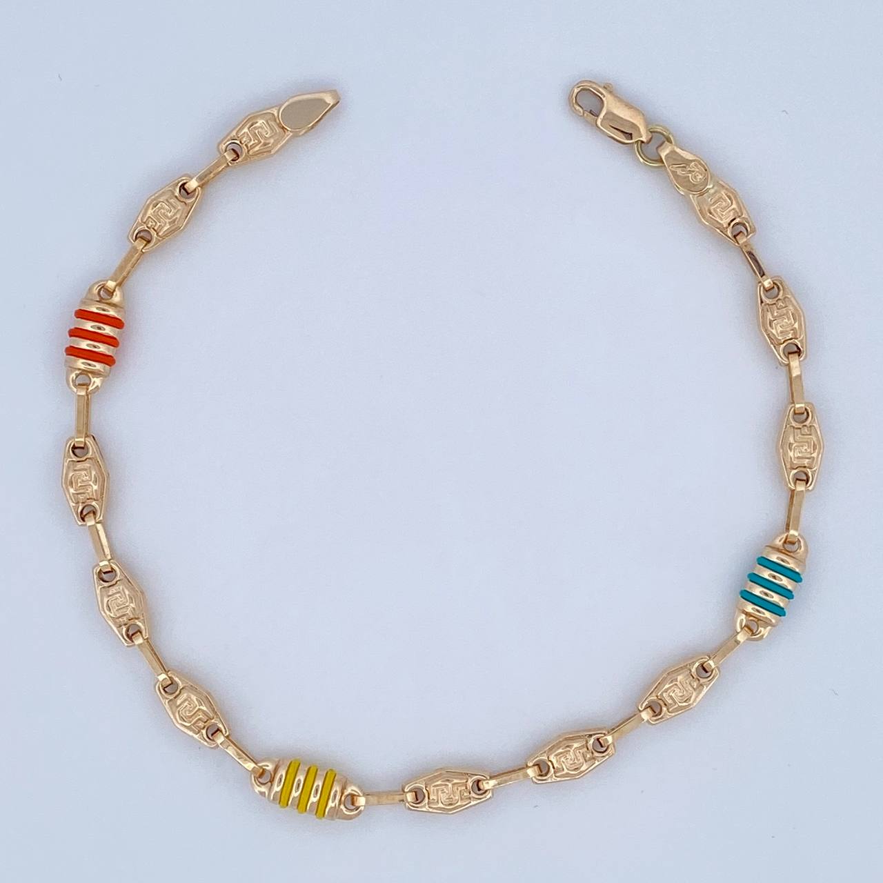 Pulso Rustica Tribal 5.5gr / 21.5cm / Oro 18K $