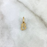 Dije Letra B Cursiva 0.4gr / 1.6cm / Oro Amarillo 18K