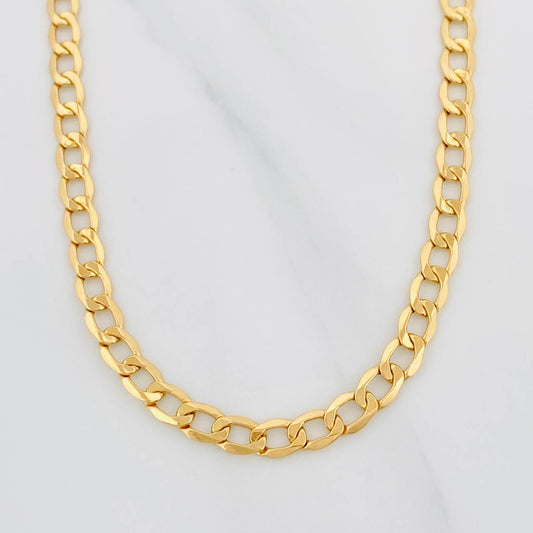 Cadena Cubana 8.85g / 60cm / 4.21mm Oro Amarillo 18K