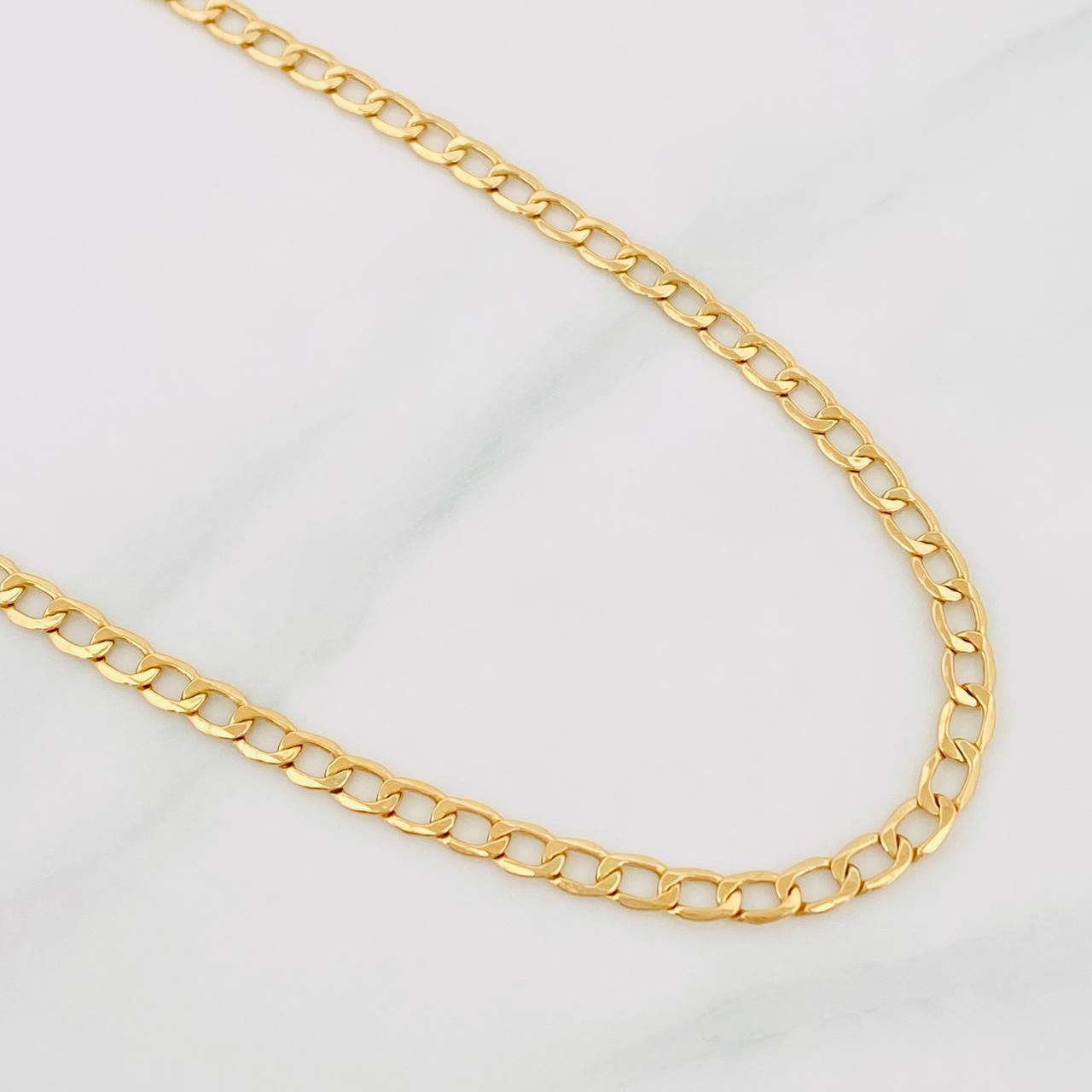 Cadena Cubana 5.35g / 60cm / 3.44mm Oro Amarillo 18K