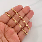 Cadena Cubana 5.35g / 60cm / 3.44mm Oro Amarillo 18K