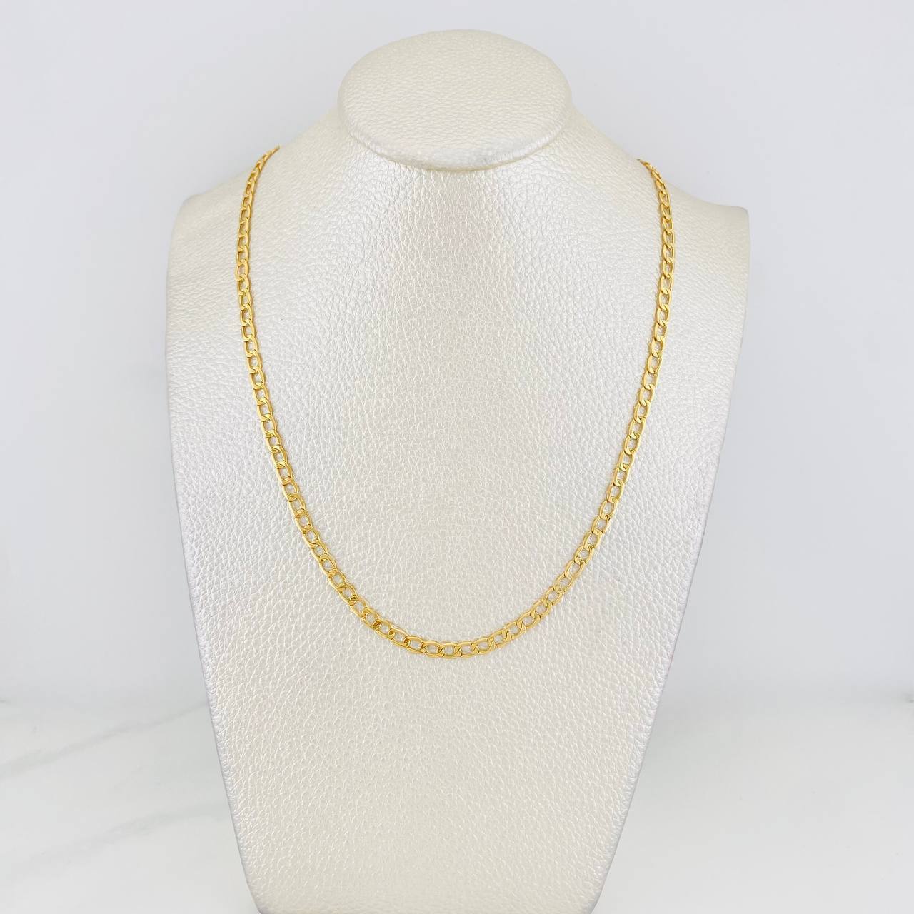 Cadena Cubana 5.35g / 60cm / 3.44mm Oro Amarillo 18K
