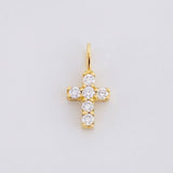 Dije Cruz Diamantes 16pts 0.4g / 1.4cm Oro Amarillo 18K