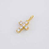 Dije Cruz Diamantes 16pts 0.4g / 1.4cm Oro Amarillo 18K