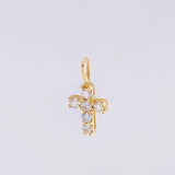 Dije Cruz Diamantes 16pts 0.4g / 1.4cm Oro Amarillo 18K