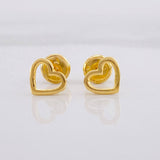 Topos Silueta de Corazón 0.7g / 6.35mm Oro Amarillo 18K