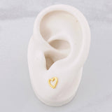 Topos Silueta de Corazón 0.7g / 6.35mm Oro Amarillo 18K