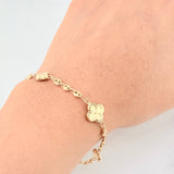 Pulso GC Trébol Diamantado 3.15g / 18.7cm / 1.65mm Oro Amarillo 18K