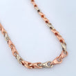 Cadena Rustica Espiga 9.95gr / 48cm / Dos Oros Blanco Rosa 18K $