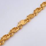 Cadena Rustica Elefantes 76.85gr / 60cm / 8.6mm Oro Amarillo Nac.Esp. 18K $