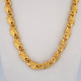 Cadena Rustica Elefantes 76.85gr / 60cm / 8.6mm Oro Amarillo Nac.Esp. 18K $