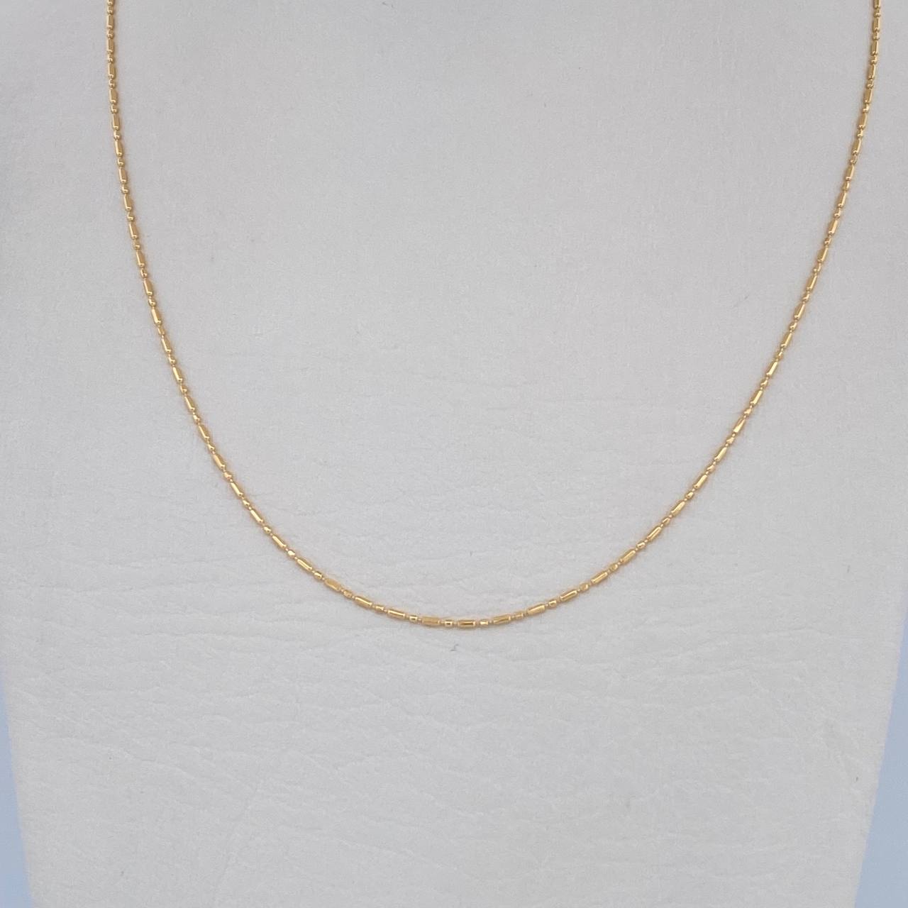 Cadena Morse 1.45gr / 44.5cm / 0.5mm Oro Amarillo +3 18K &