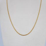 Cadena China 2.85gr / 59.6cm / 1.3mm Oro Amarillo +1 18K $