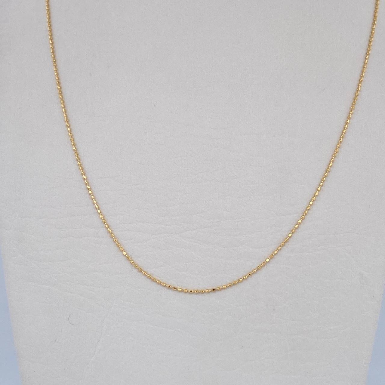 Cadena Militar 1.35gr / 45cm / 0.6mm Oro Amarillo +3 18K &