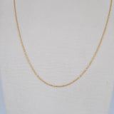 Cadena Militar 1.25gr / 45cm / 0.6mm Oro Amarillo +3 18K &
