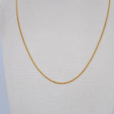 Cadena Mini Cubana 2.35gr / 45cm / 0.9mm Oro Amarillo +1 18K &