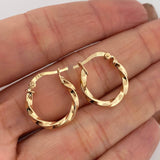 Candongas Kari 1.85gr / 2cm / Entorchadas Oro Amarillo 18K