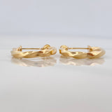 Candongas Kari 1.85gr / 2cm / Entorchadas Oro Amarillo 18K