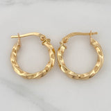 Candongas Kari 1.85gr / 2cm / Entorchadas Oro Amarillo 18K