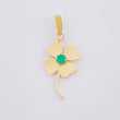 Dije Flor Esmeralda 12Pts 1.3 g / 3.6 cm Oro Amarillo 18K