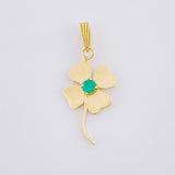 Dije Flor Esmeralda 12Pts 1.3 g / 3.6 cm Oro Amarillo 18K