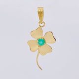 Dije Flor Esmeralda 12Pts 1.3 g / 3.6 cm Oro Amarillo 18K