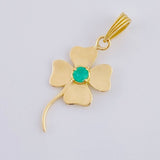 Dije Flor Esmeralda 12Pts 1.3 g / 3.6 cm Oro Amarillo 18K