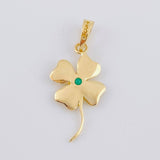 Dije Flor Esmeralda 12Pts 1.3 g / 3.6 cm Oro Amarillo 18K