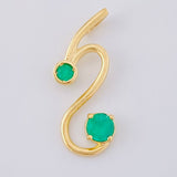 Dije Cola De Dragon Esmeraldas 39Pts 1.45 g / 2.4 cm Oro Amarillo 18K