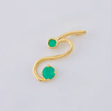 Dije Cola De Dragon Esmeraldas 39Pts 1.45 g / 2.4 cm Oro Amarillo 18K