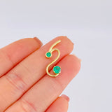 Dije Cola De Dragon Esmeraldas 39Pts 1.45 g / 2.4 cm Oro Amarillo 18K