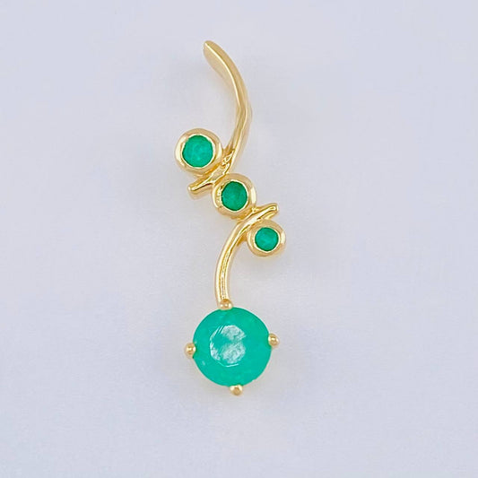 Dije Trio Enlazado Esmeralda 43Pts 1.05 g / 2.1 cm Oro Amarillo 18K