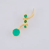Dije Trio Enlazado Esmeralda 43Pts 1.05 g / 2.1 cm Oro Amarillo 18K