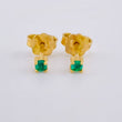 Topos Cuatro Garras Esmeralda 12Pts 1.15 g / 2.8 mm Oro Amarillo 18K