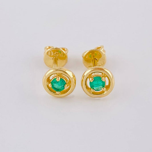 Topos Cetro Esmeralda 17Pts 1.5 g / 6 mm Oro Amarillo 18K