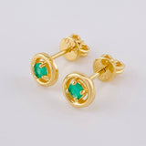 Topos Cetro Esmeralda 17Pts 1.5 g / 6 mm Oro Amarillo 18K
