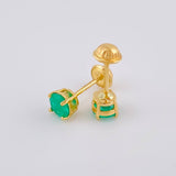 Topos Cuatro Garras Esmeralda 42Pts 1.15 g / 4.7 mm Oro Amarillo 18K
